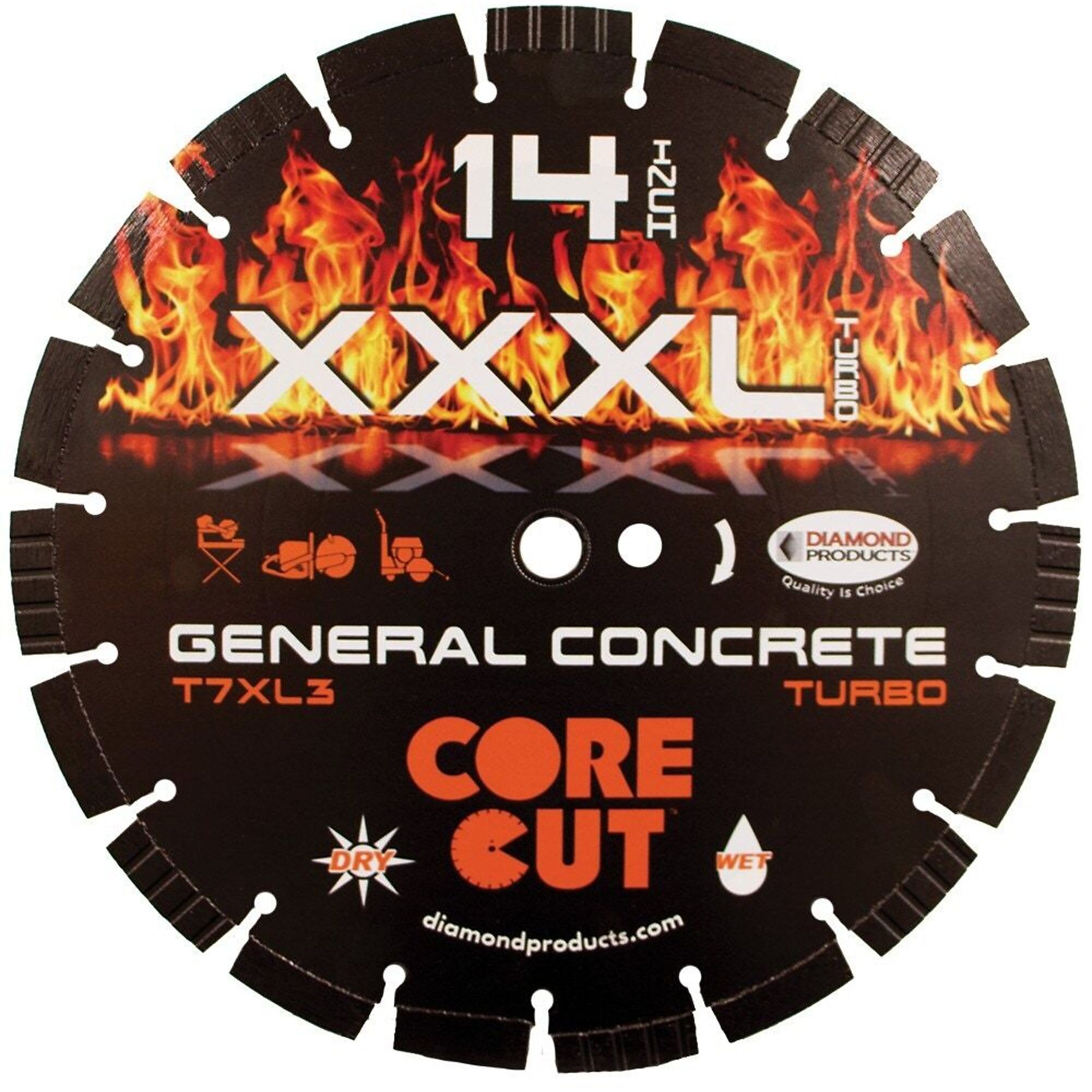 Diamond Triple XL Turbo High Speed Blade — 16in. x 0.125in. x 1in., Model# 42892